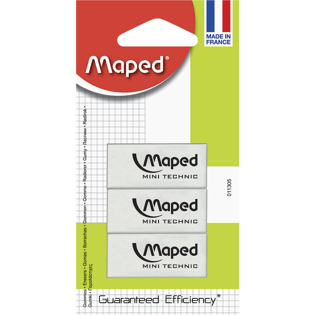 MAPED Set de 3 gomas Technic 300