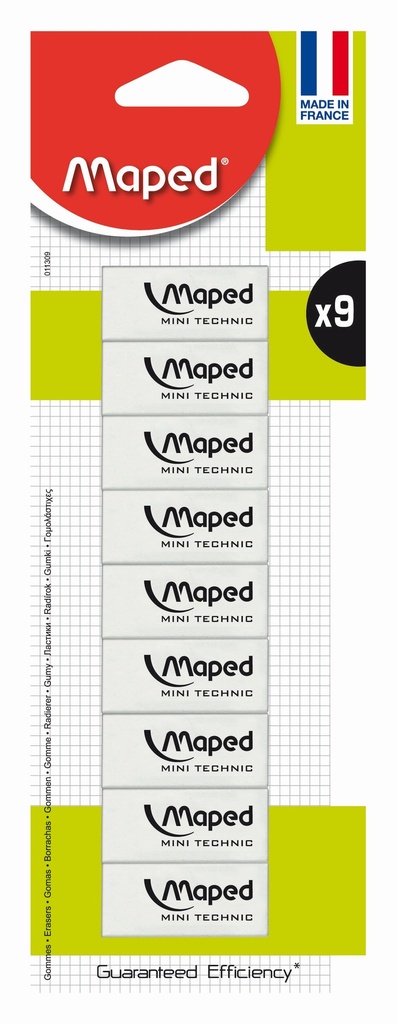 Maped 9 Mini Gommes Technic