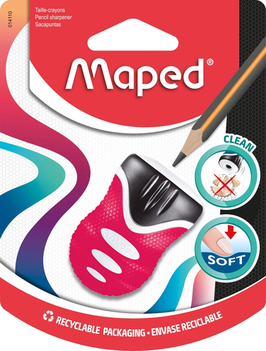 [3154140141103] MAPED Clean Grip Pencil Sharpener 1 hole - The pencil sharpener