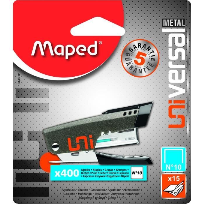 Maped Mini-Agrafeuse Universal - Métal N°10  400 Agrafes