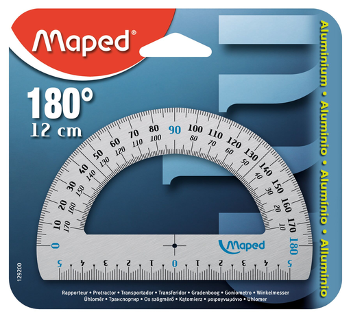 [3154141292002] MAPED Transferidor de ângulos alumínio 180° 12cm