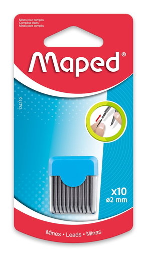 [3154141342103] MAPED Minas para compás 2mm, 10 unidades