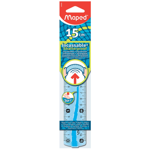 [3154142440600] MAPED Flat ruler 15cm unbreakable flex