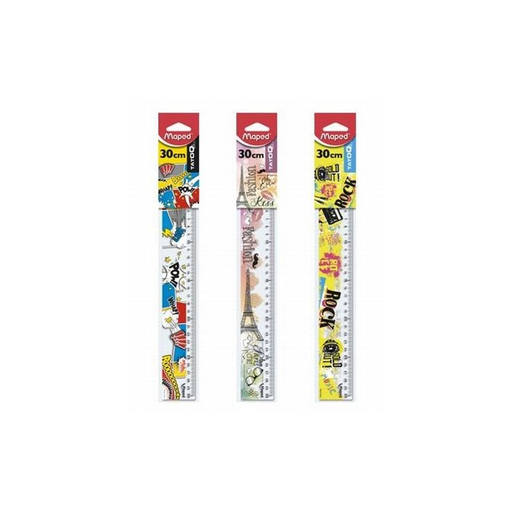 [3154142517104] MAPED Decorated Ruler Tatoo 30 cm