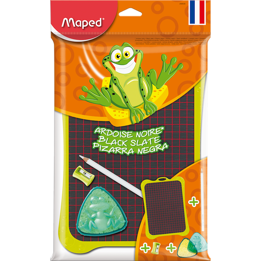 [3154142585301] MAPED Pizarra negra 28x20cm + 10 tizas Whitepeps + 1 esponja