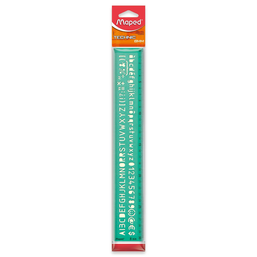 [3154142586087] MAPED Regla Plantilla Letras Alfabeto Números 30cm