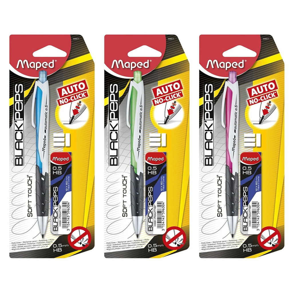 MAPED Automatic mechanical pencil 0.5mm HB + leads, the mechanical pencil