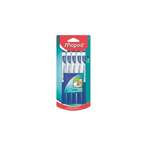 [3154147418154] MAPED 5 Rotuladores Borrables para Pizarras Azul Paño