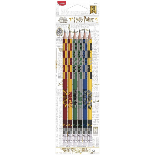 [3154148517016] MAPED Lápis de Grafite HB com Borracha Harry Potter x6