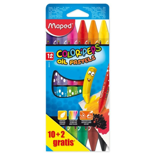 [3154148640158] MAPED Crayons Coul.Pastel X12