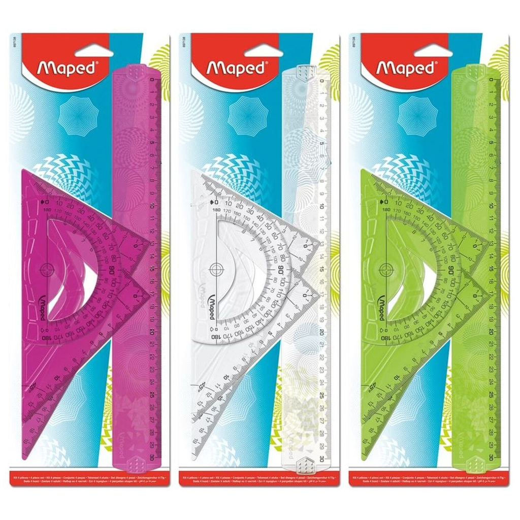 MAPED Kit de desenho 4 peças Geocustom le kit de traçage