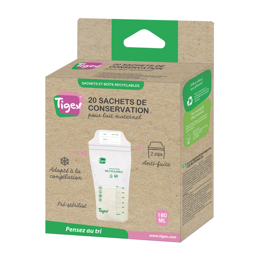 [3159921206026] TIGEX Bolsas de conservación para leche materna 20 bolsas