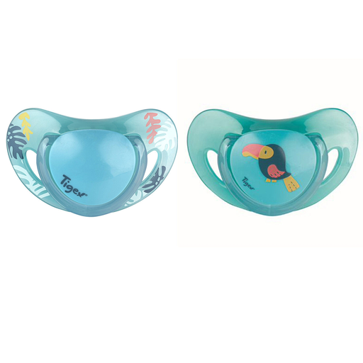 [3159921212898] TIGEX Chupetes fisiológicos de silicona 18 a 36 meses, lote de 2 unidades