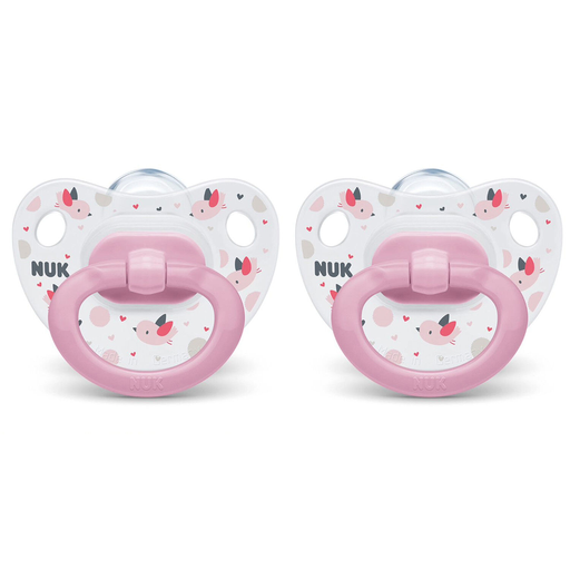 [3159921218319] NUK 2 Classic Soothers 0-6m Girl pack of 2