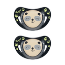 TIGEX 2 chupetas smartnight fosforescente 6-18 meses panda, lote de 2 chupetas