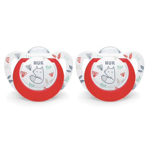 [3159921228820] NUK Expert Silicone Pacifiers 18-36m Squirrel pack of 2