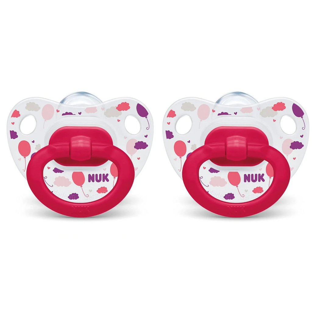 NUK 2 Chupetes Classic 6-18m Niña, lote de 2