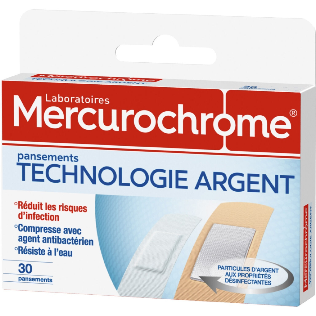 MERCUROCHROME Pensos Tecnologia Prata caixa de 30