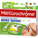 MERCUROCHROME Children's Tattoo Plasters Transparent Water-Resistant Non-Stick, box of 12