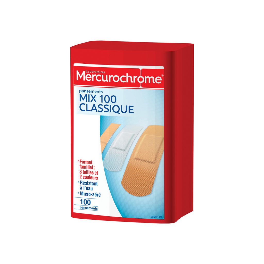 MERCUROCHROME Pensos Multi Formatos Resistentes à Água Micro-arejados 100