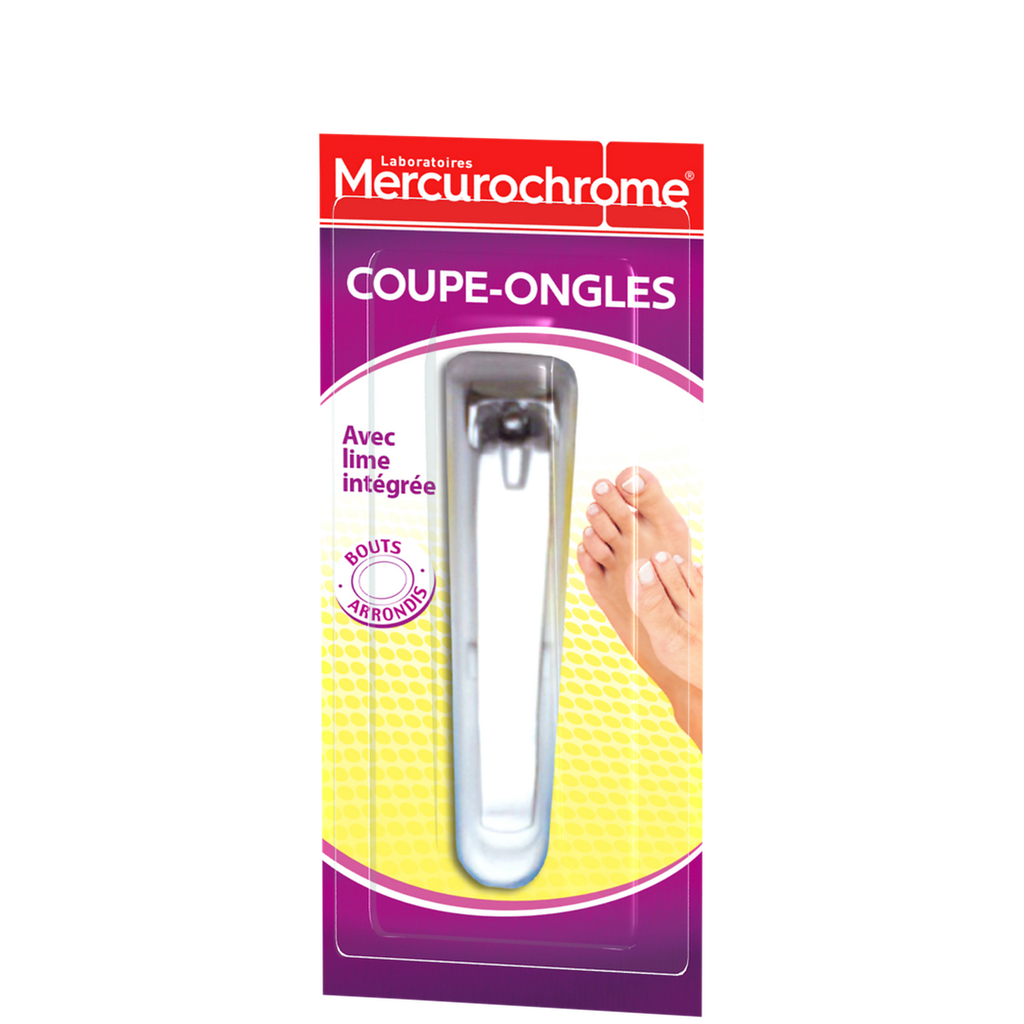 MERCUROCHROME Stainless Steel Nail Clipper Precise Cut Integrated File