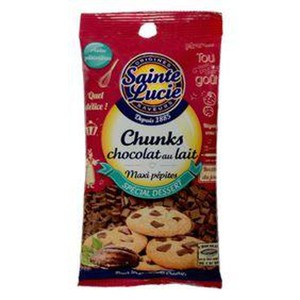 SAINTE LUCIE Milk Chocolate Chunks 125 g