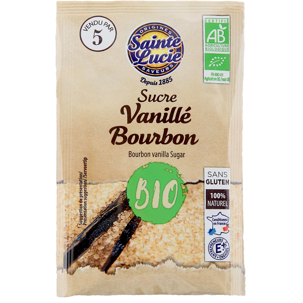 SAINTE LUCIE Azúcar vainillado Bourbon Bio 5 sobres de 7,5 g