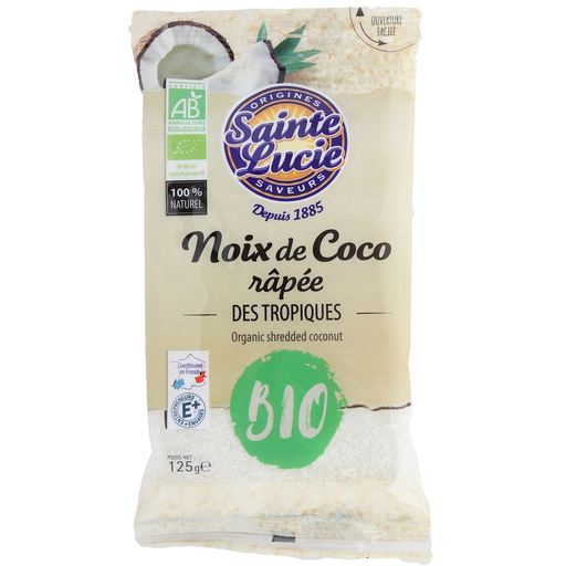 [3162050035085] SAINTE LUCIE Organic Grated Coconut 125 g