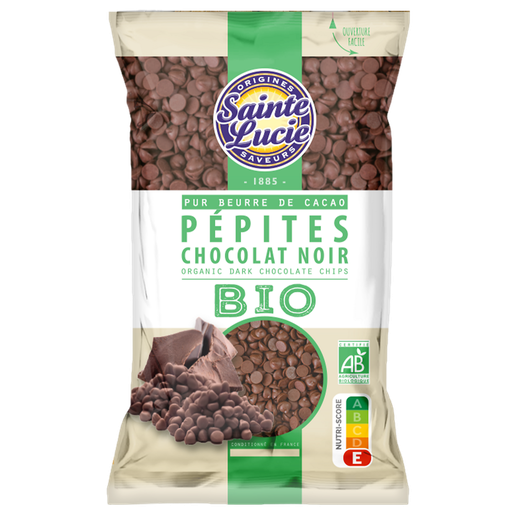 [3162050035092] SAINTE LUCIE Dark chocolate chips pure cocoa butter 125 g