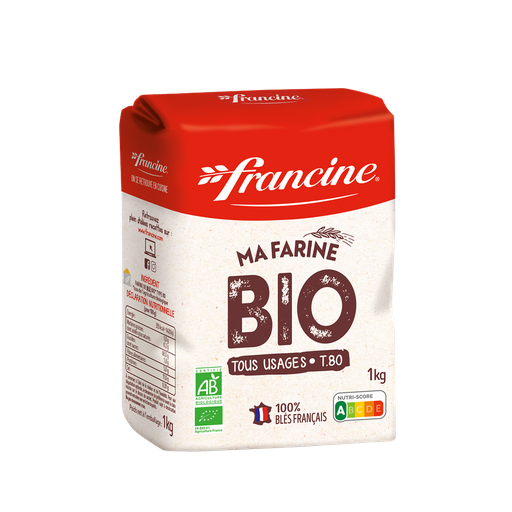 [3162780362116] FRANCINE Organic T80 Wheat Flour 1 kg