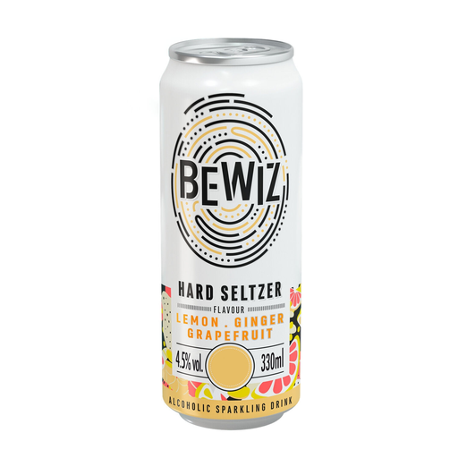 [3163932288063] BEWIZ Bebida gaseificada alcoólica limão gengibre 33 cl