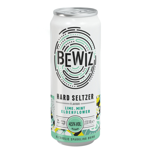 [3163932288223] BEWIZ Sparkling Alcoholic Beverage Lime Mint 33 cl