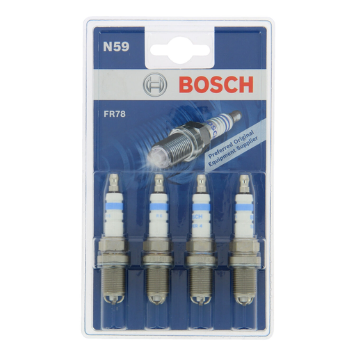 [3165141077179] BOSCH Set of 4 Spark Plugs FR78 N59, pack of 4 spark plugs