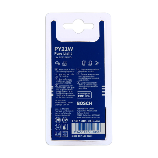[3165141228854] BOSCH Lâmpada Pure Light PY21W 21W