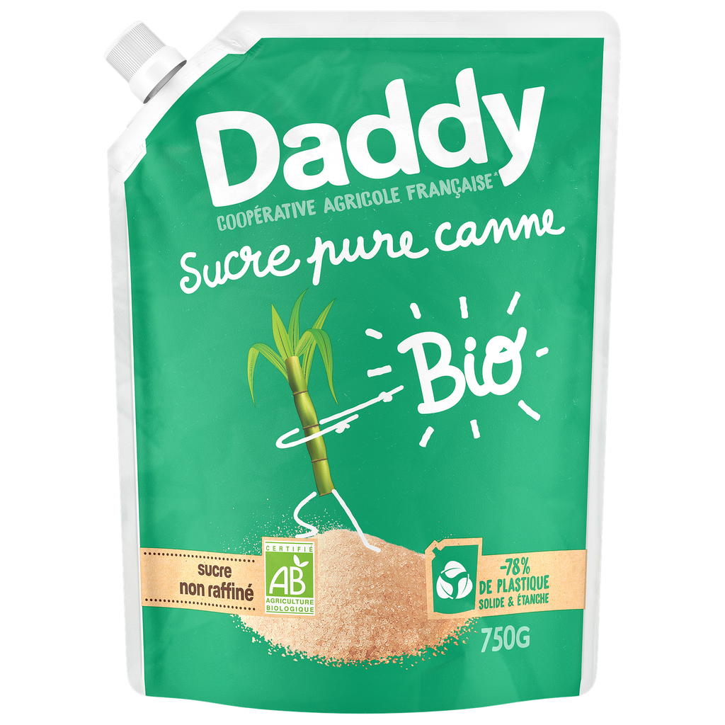 DADDY Azúcar en polvo de caña bio perfil kraft 750 g