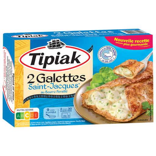 [3165441660026] TIPIAK Galette de Saint-Jacques con mantequilla de perejil 125 g