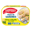 SAUPIQUET Boneless sardine fillets with lemon-basil marinade 100 g