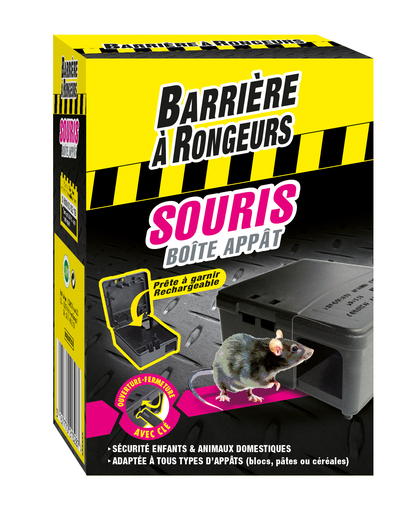 [3167770213287] BARRIERE A RONGEURS Mouse bait station refillable, key included