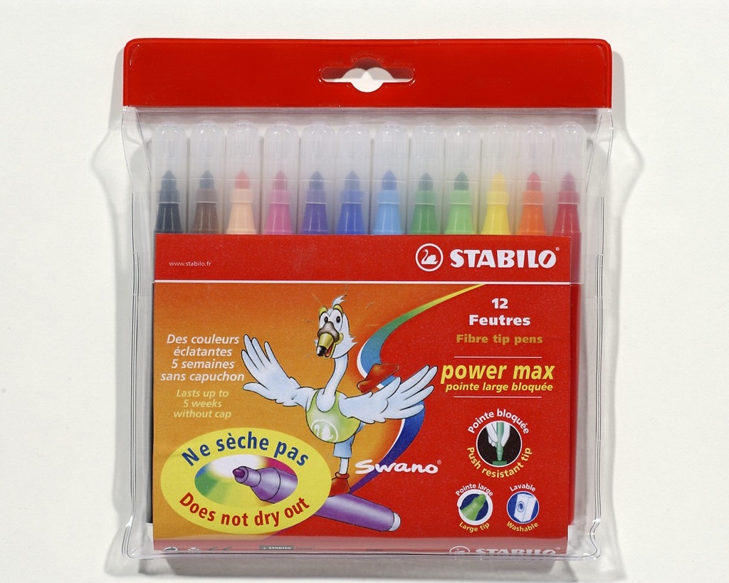 Stabilo Pochette De 12 Feutres Power Max