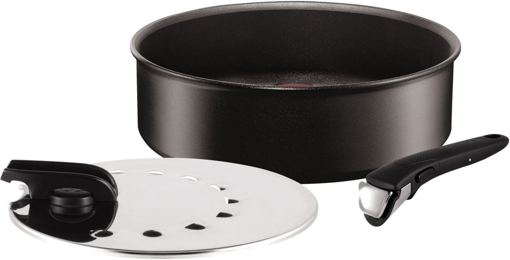 Tefal L6503303 Ingenio Expertise Sauteuse  Poignée Et Couvercle Tous Feux Dont Induction Noir 26 Cm