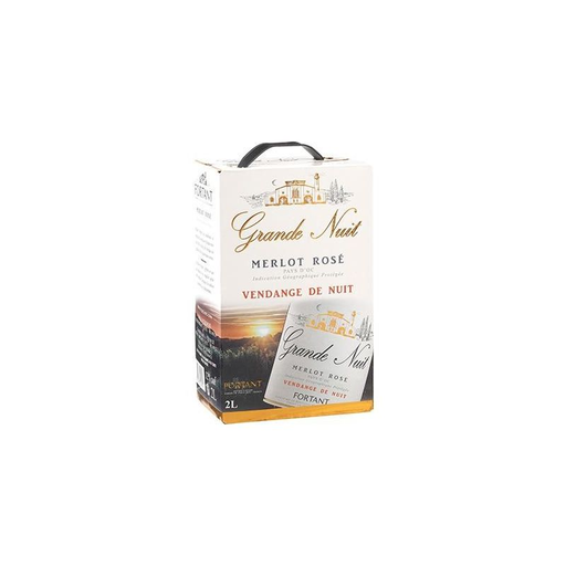 [3170870008097] GRANDE NUIT Vinho IGP Pays d'Oc Merlot Rosé 2 L