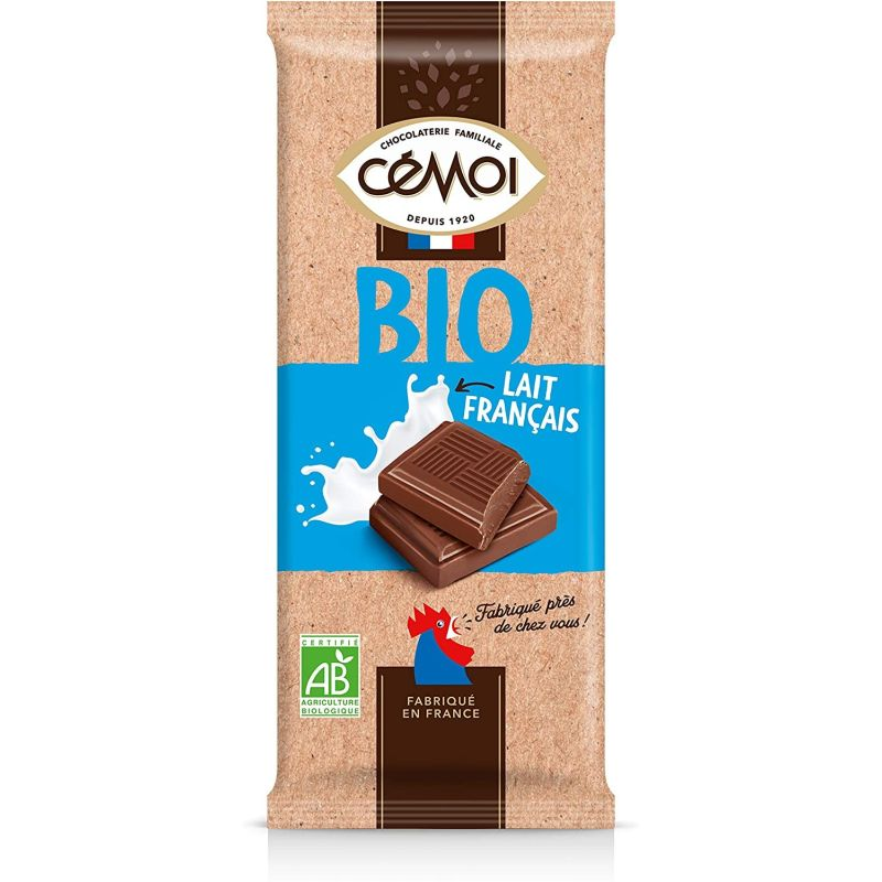 CÉMOI TABLETTE Bio Familiale Chocolat Au Lait 100 g