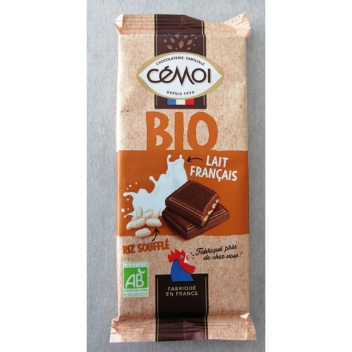 [3173282450706] CÉMOI TABLETTE Milk Chocolate Puffed Rice 100 g