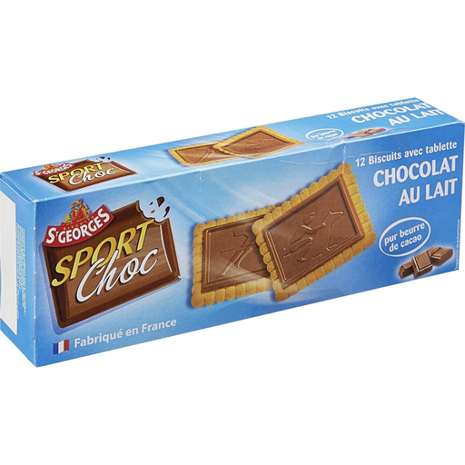 [3173990025531] BISCUITS ST GEORGES Biscuits avec tablette chocolat au lait 125 g