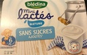Blédina Mini Lactés Nature, Sans Sucres Ajoutés De 6 À 36 Mois : Les 6 Pots De 55 G - 330 G