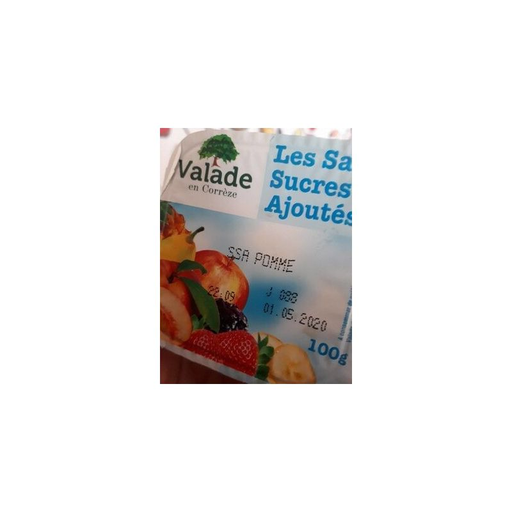 [3174064091001] VALADE Apple Compote No Sugar 48 x 95 g
