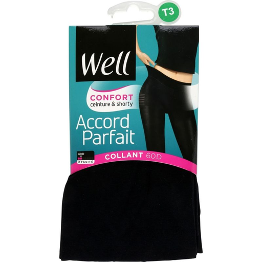 [3174550672769] WELL Medias Mujer Accord Parfait 60D Negro Talla 3: 1 Par