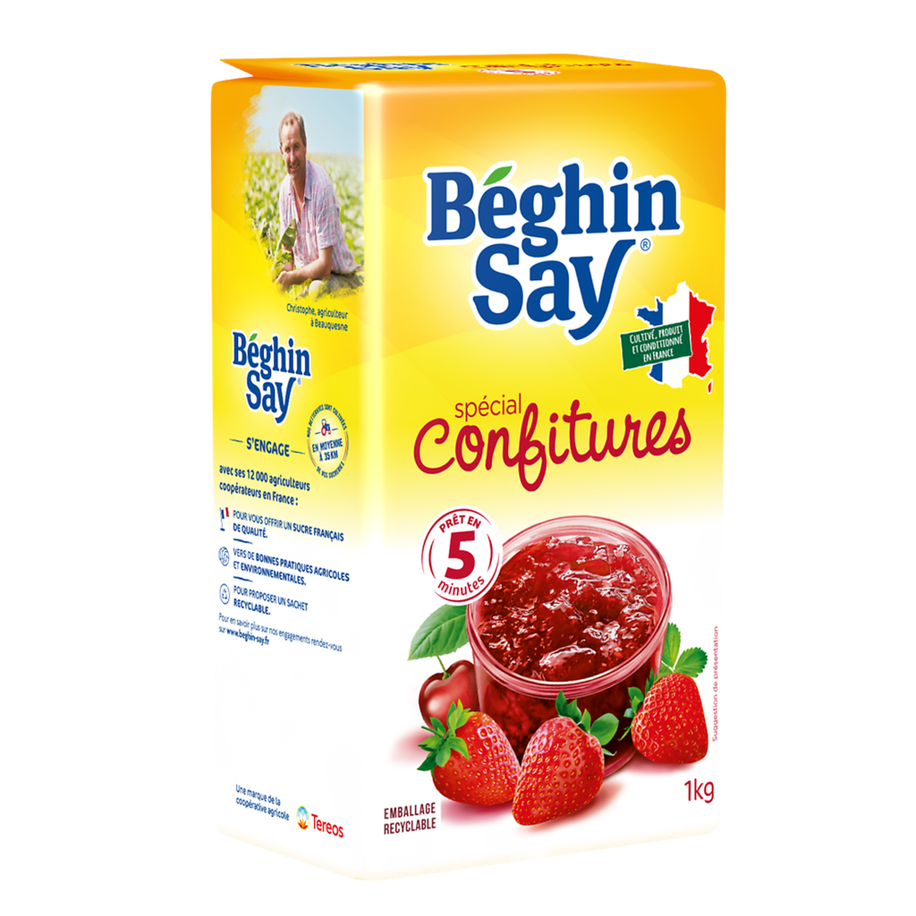 BEGHIN SAY Açúcar em pó branco especial compotas 1 kg