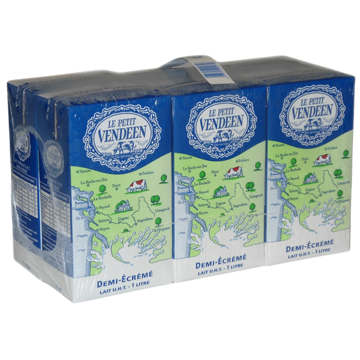 [3175310002758] LE PETIT VENDEEN Semi-skimmed UHT Milk 6x1L