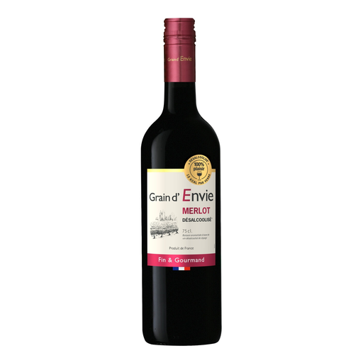 [3175529649300] GRAIN D'ENVIE Vinho desalcoolizado Merlot tinto 0.75 L